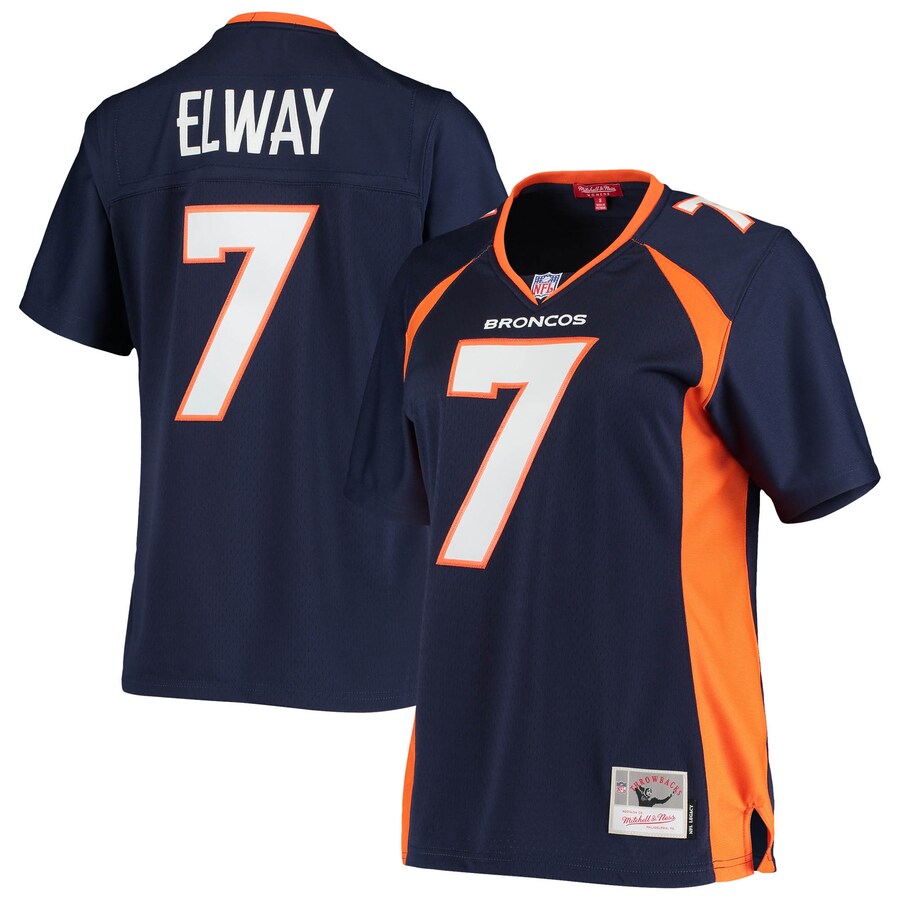Women's Denver Broncos John Elway Mitchell & Ness Navy Legacy Replica Team Jersey - Jersey