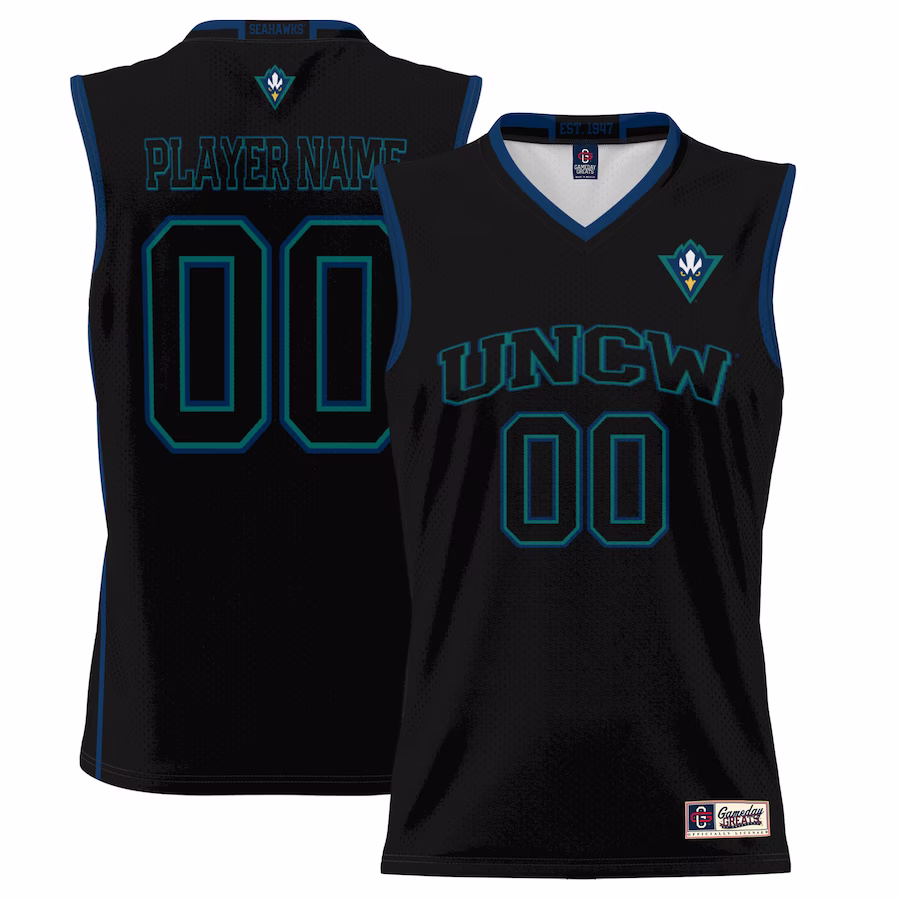 UNC Wilmington Seahawks GameDay Greats Unisex Lightweight NIL Pick-A-Player Basketball Jersey - Black - Jersey