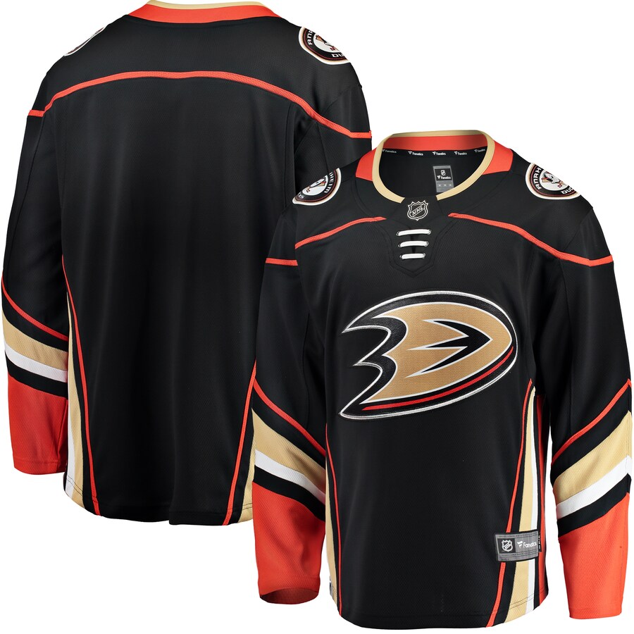 Men's Anaheim Ducks Fanatics Branded Black Breakaway Home Jersey - Jersey