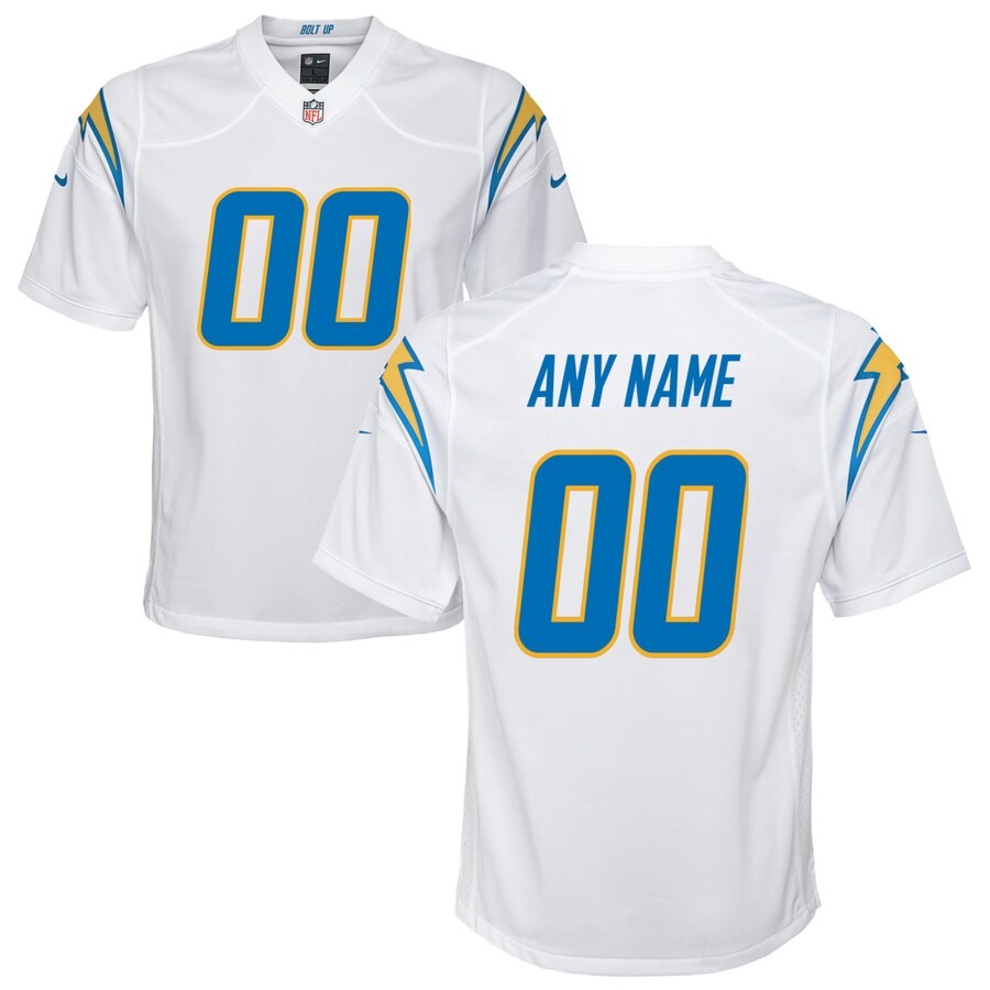 Youth Los Angeles Chargers Nike White Custom Game Jersey - Jersey
