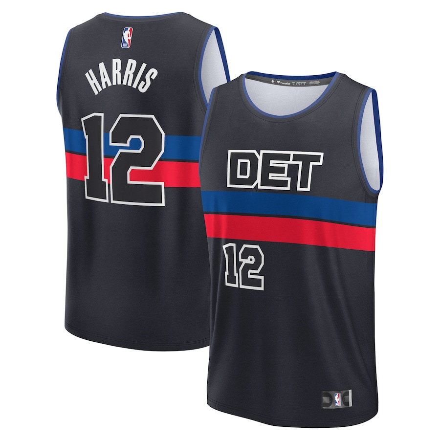 Youth Detroit Pistons Tobias Harris Fanatics Black Fast Break Player Jersey - Statement Edition - Jersey