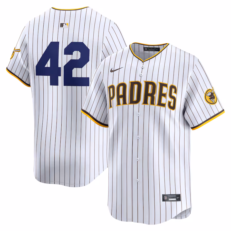 Men's San Diego Padres  Nike White 2024 Jackie Robinson Day Home Limited Jersey - Jersey