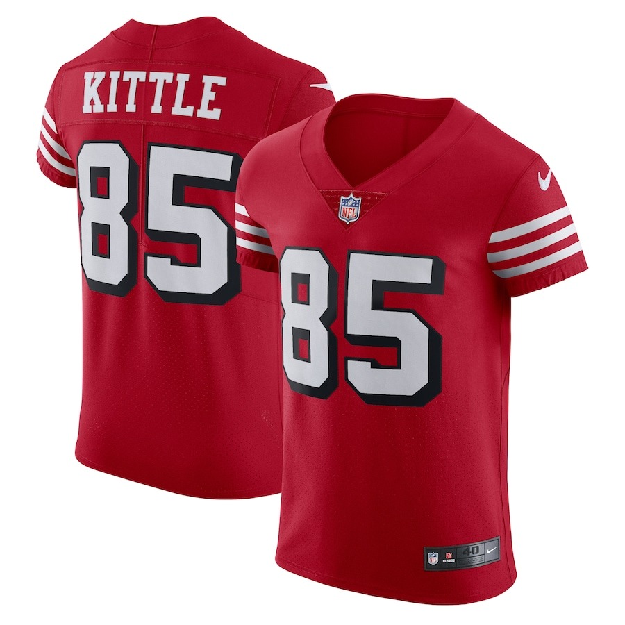 Men's San Francisco 49ers George Kittle Nike Scarlet Alternate Vapor Elite Jersey - Jersey