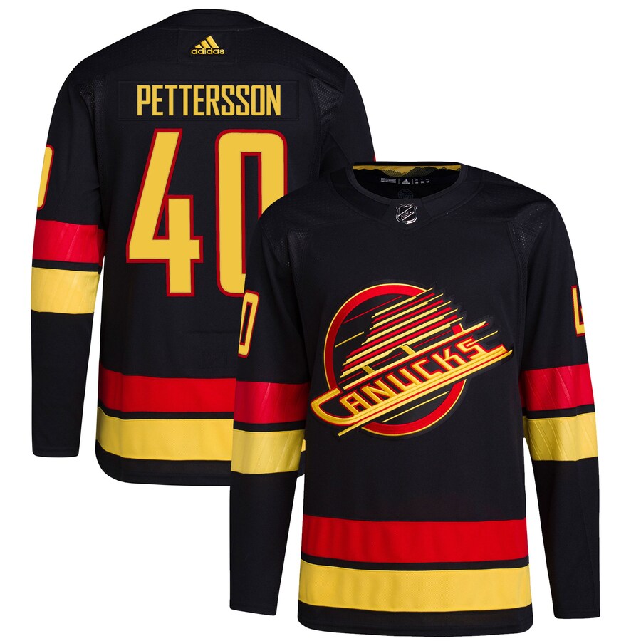 Men's Vancouver Canucks Elias Pettersson adidas Black Alternate Primegreen Authentic Pro Player Jersey - Jersey