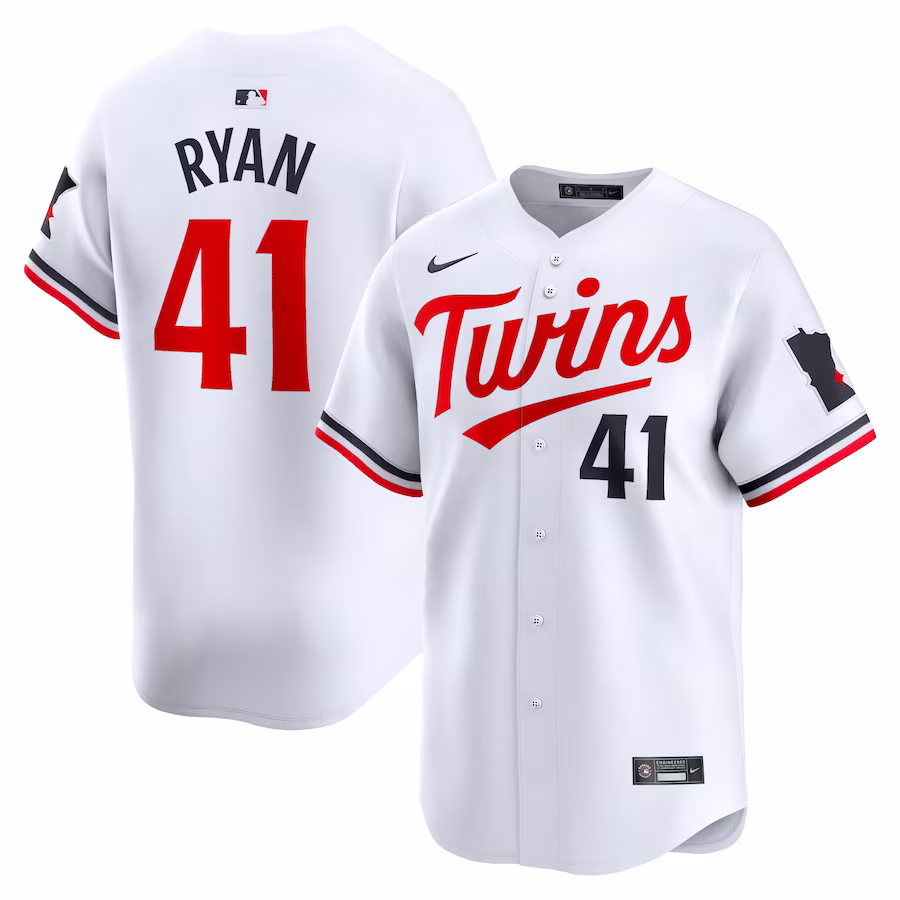 Men's Minnesota Twins Joe Ryan Nike White Home Limited Player Jersey - Jersey