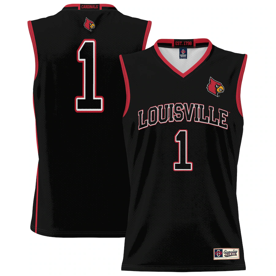 Unisex GameDay Greats #1 Black Louisville Cardinals Lightweight Basketball Jersey - Jersey