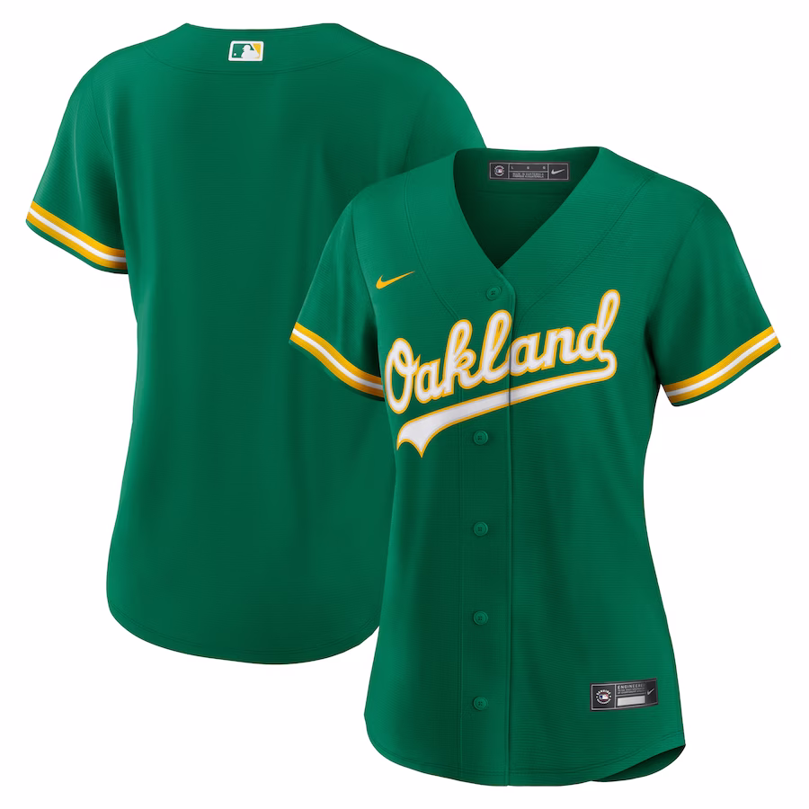 Women's Oakland Athletics Nike Kelly Green Alternate Replica Team Jersey - Jersey