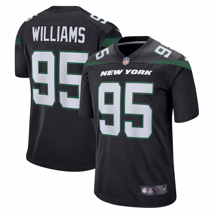 Men's New York Jets Quinnen Williams Nike Stealth Black Alternate Game Player Jersey - Jersey