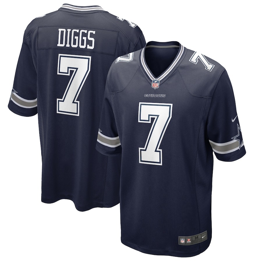 Men's Dallas Cowboys Trevon Diggs Nike Navy Game Jersey - Jersey