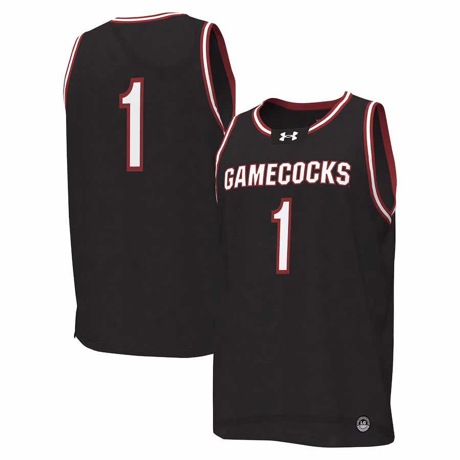 Men's Under Armour #1 Black South Carolina Gamecocks Replica Basketball Jersey - Jersey