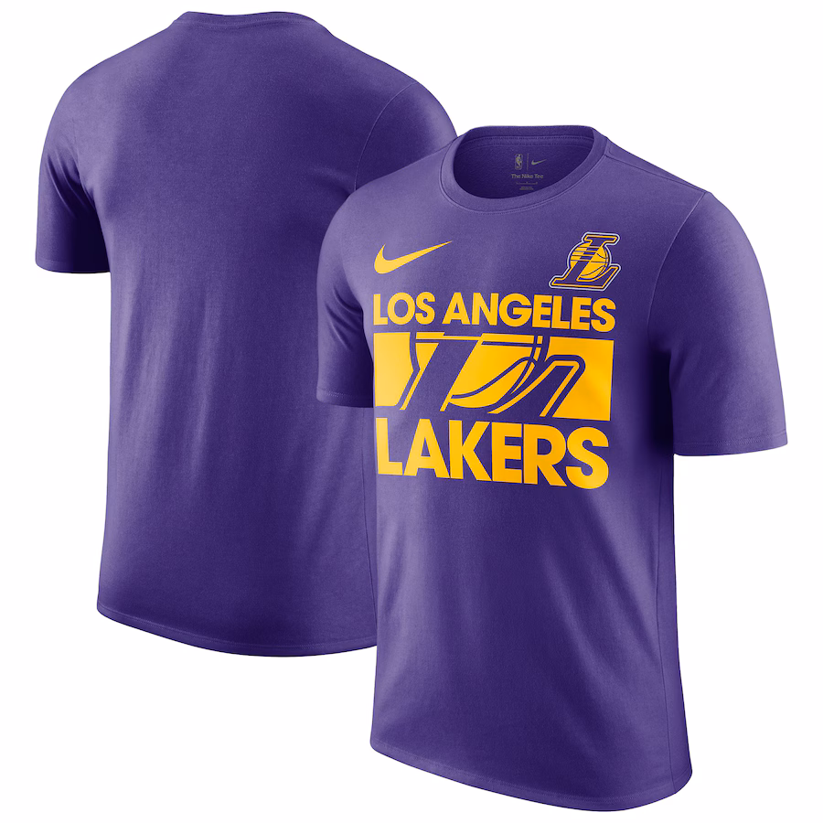 Men's Los Angeles Lakers Nike Purple Courtside This Is Our Year T-Shirt - Jersey