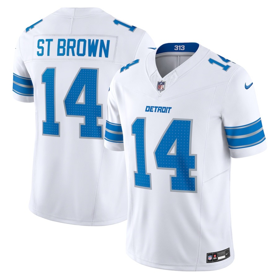 Men's Detroit Lions Amon-Ra St. Brown Nike White Vapor F.U.S.E. Limited Jersey - Jersey