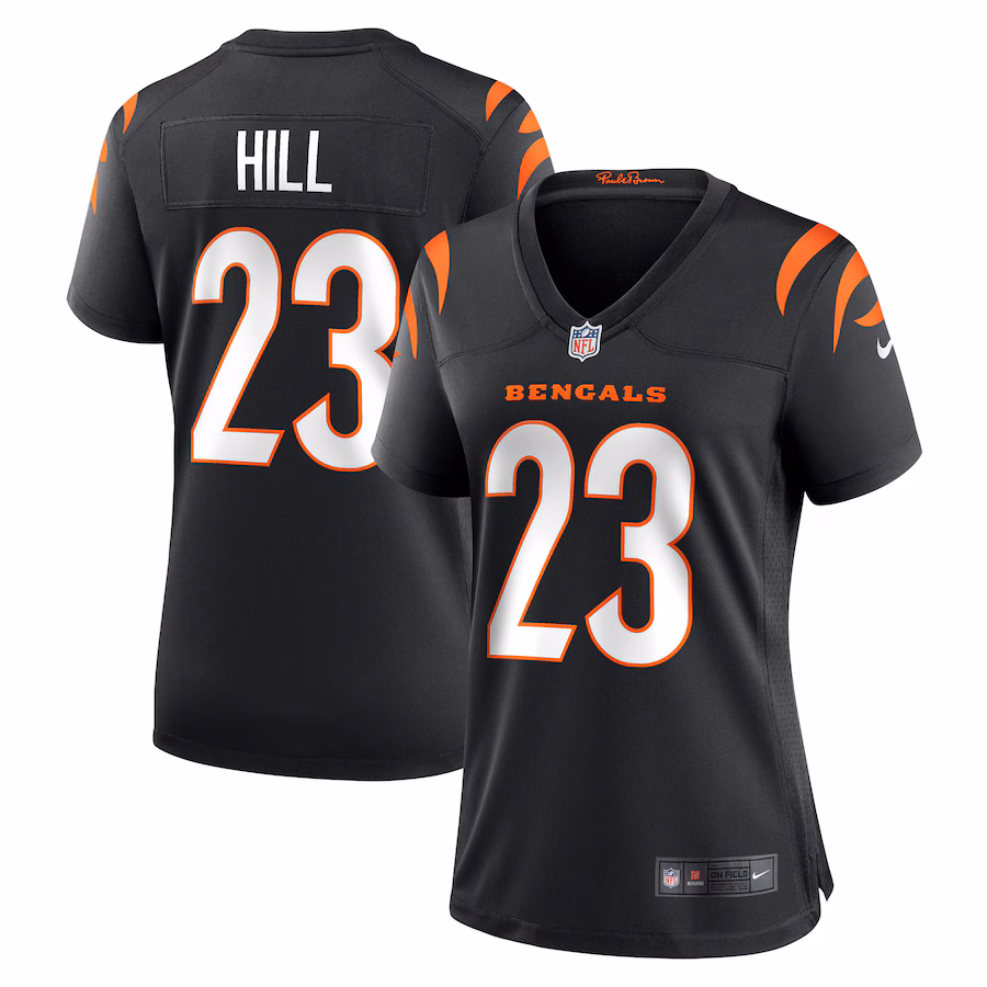 Women's Cincinnati Bengals Daxton Hill Nike Black Player Game Jersey - Jersey