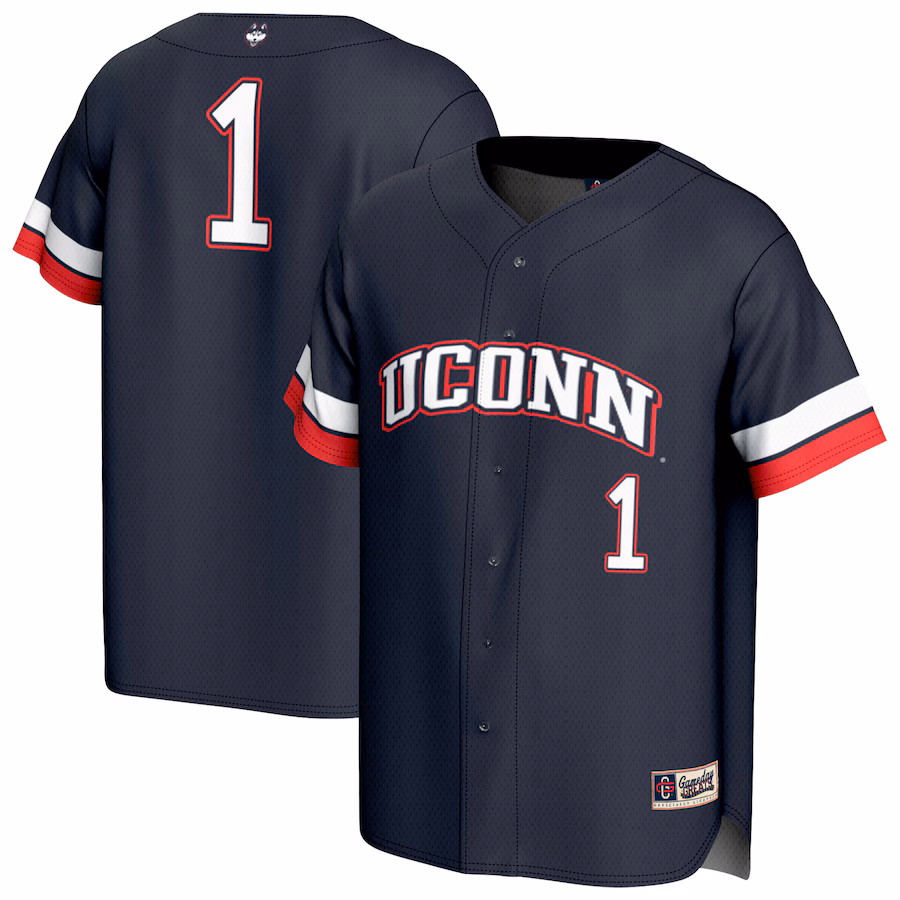 Youth GameDay Greats #1 Navy UConn Huskies Lightweight Collegiate Baseball Fashion Jersey - Jersey