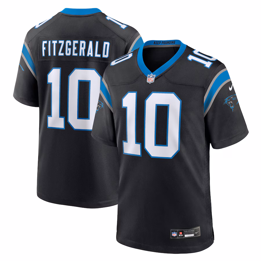Men's Carolina Panthers Ryan Fitzgerald Nike Black Team Game Jersey - Jersey