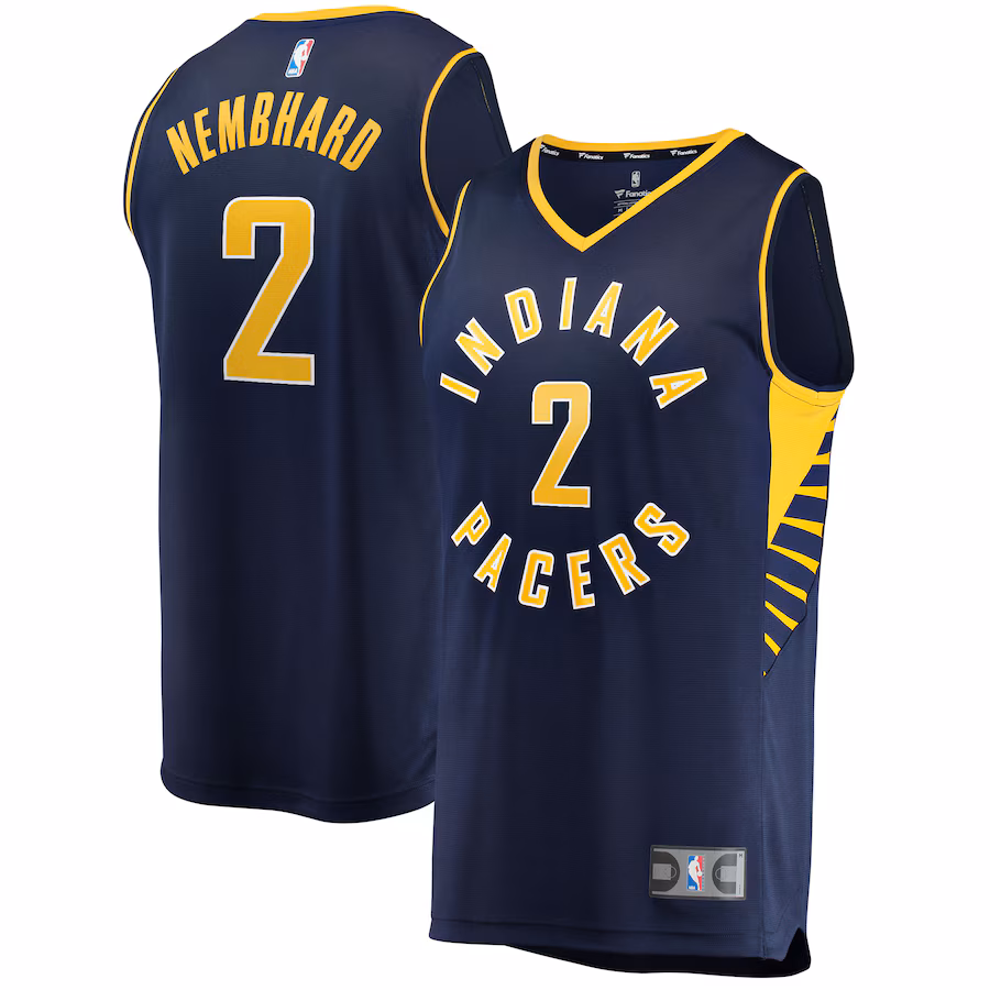 Men's Indiana Pacers Andrew Nembhard Fanatics Navy Fast Break Replica Jersey - Icon Edition - Jersey
