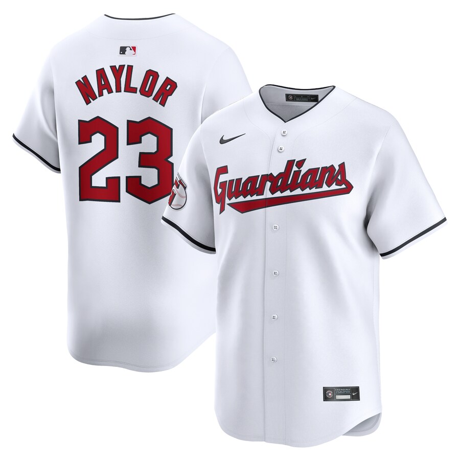 Men's Cleveland Guardians Bo Naylor Nike White Home Limited Player Jersey - Jersey