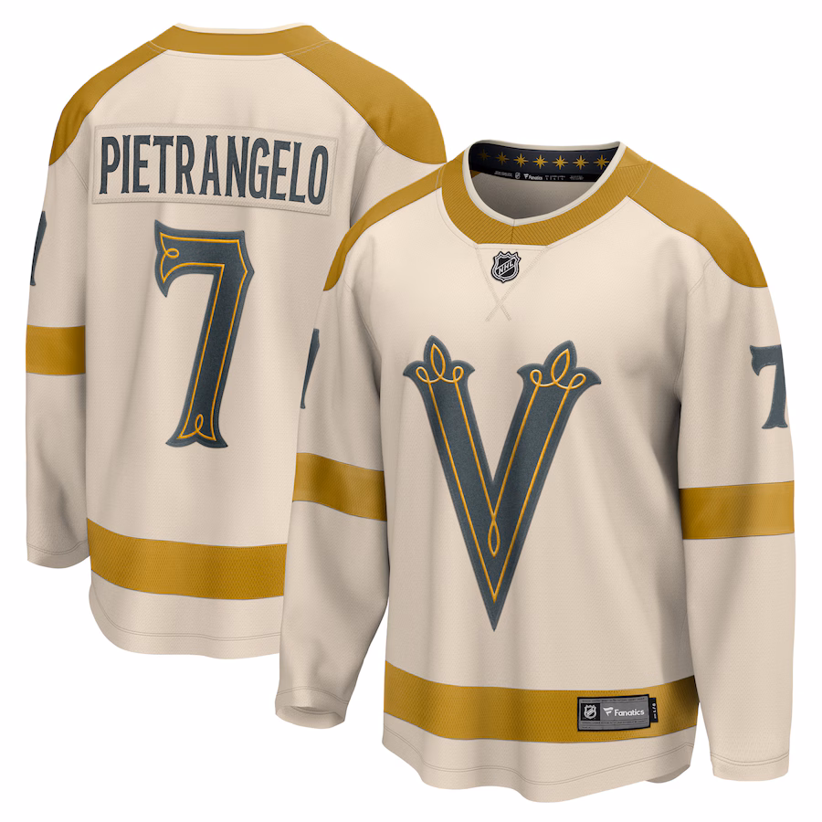 Men's Vegas Golden Knights Alex Pietrangelo Fanatics Cream 2024 NHL Winter Classic Breakaway Player Jersey - Jersey