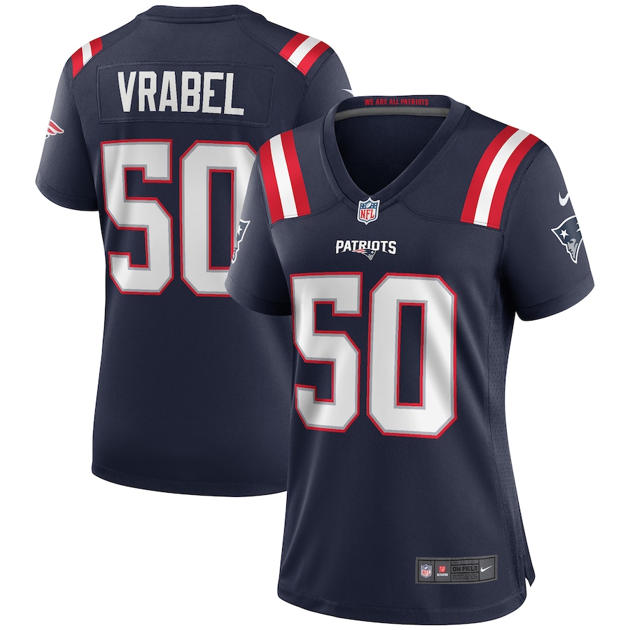 Women's New England Patriots Mike Vrabel Nike Navy Game Retired Player Jersey - Jersey