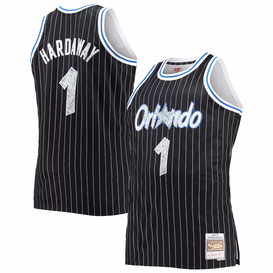 Men's Orlando Magic Penny Hardaway Mitchell & Ness Black Big & Tall 1994/95 NBA 75th Anniversary Diamond Swingman Jersey - Jersey