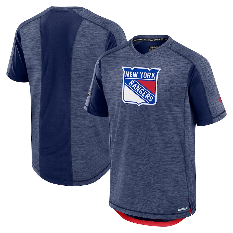 Men's New York Rangers Fanatics Navy Authentic Pro Rink Tech T-Shirt - Jersey