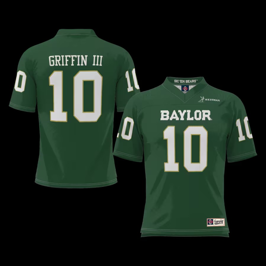 Men's GameDay Greats Robert Griffin III Green Baylor Bears Heisman Football Jersey - Jersey