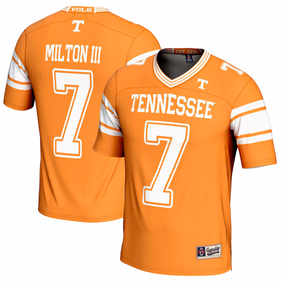 Joe Milton III Tennessee Volunteers GameDay Greats NIL Player Football Jersey - Tennessee Orange - Jersey
