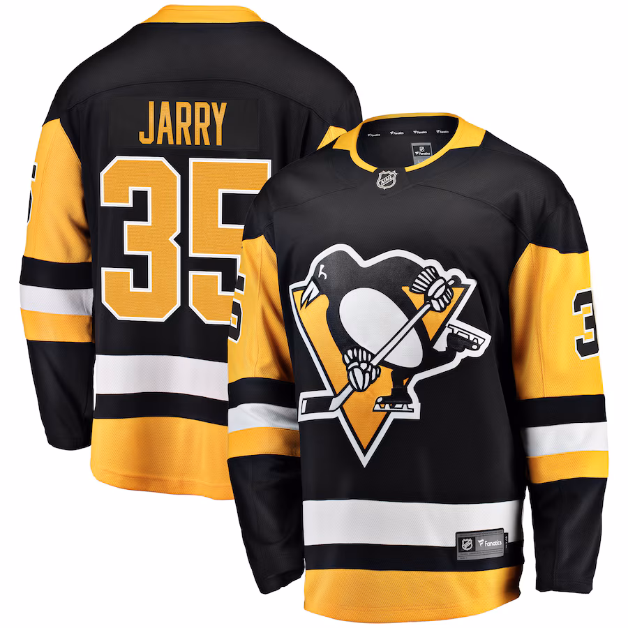 Men's Pittsburgh Penguins Tristan Jarry Fanatics Black Home Breakaway Player Jersey - Jersey