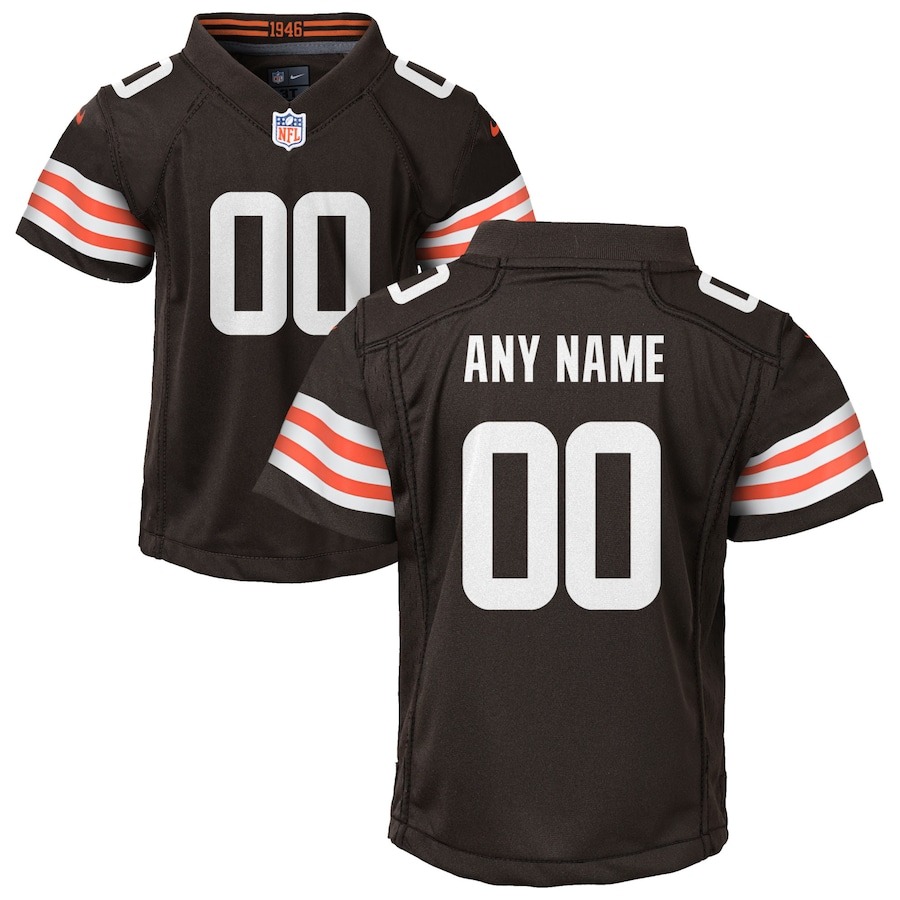 Youth Nike Cleveland Browns Brown Custom Game Jersey - Jersey