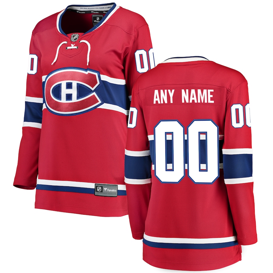 Women's Montreal Canadiens Fanatics Red Home Breakaway Custom Jersey - Jersey