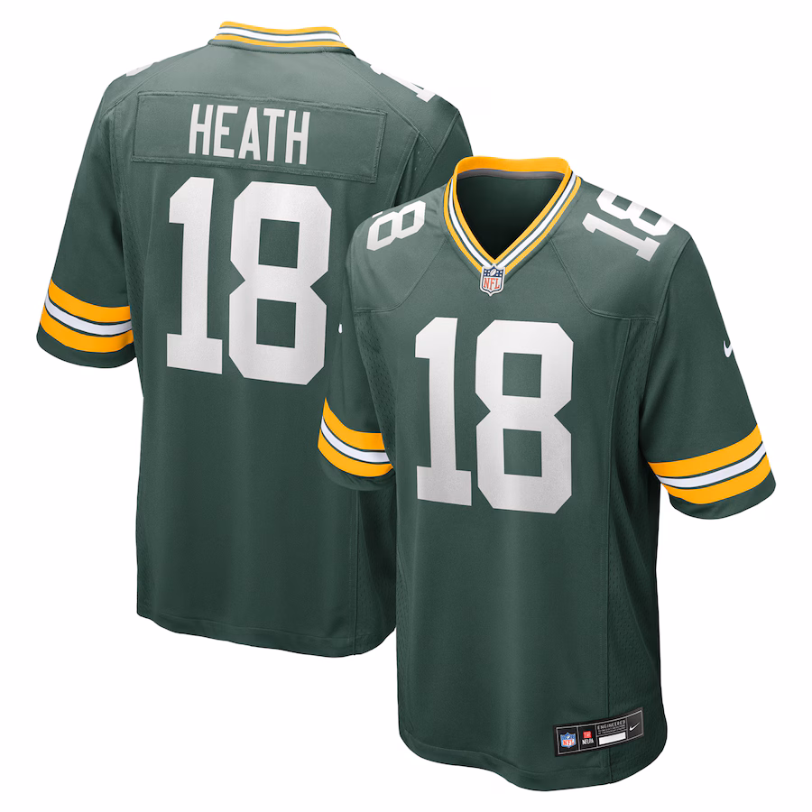 Men's Green Bay Packers Malik Heath Nike Green Game Jersey - Jersey