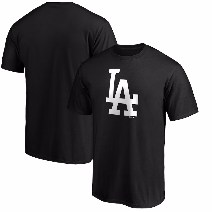 Men's Los Angeles Dodgers Black Primary Logo II T-Shirt - Jersey