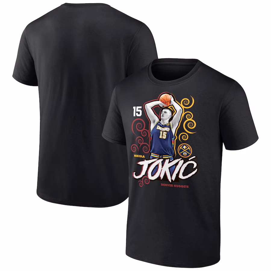 Men's Denver Nuggets Nikola Jokic Black Competitor T-Shirt - Jersey