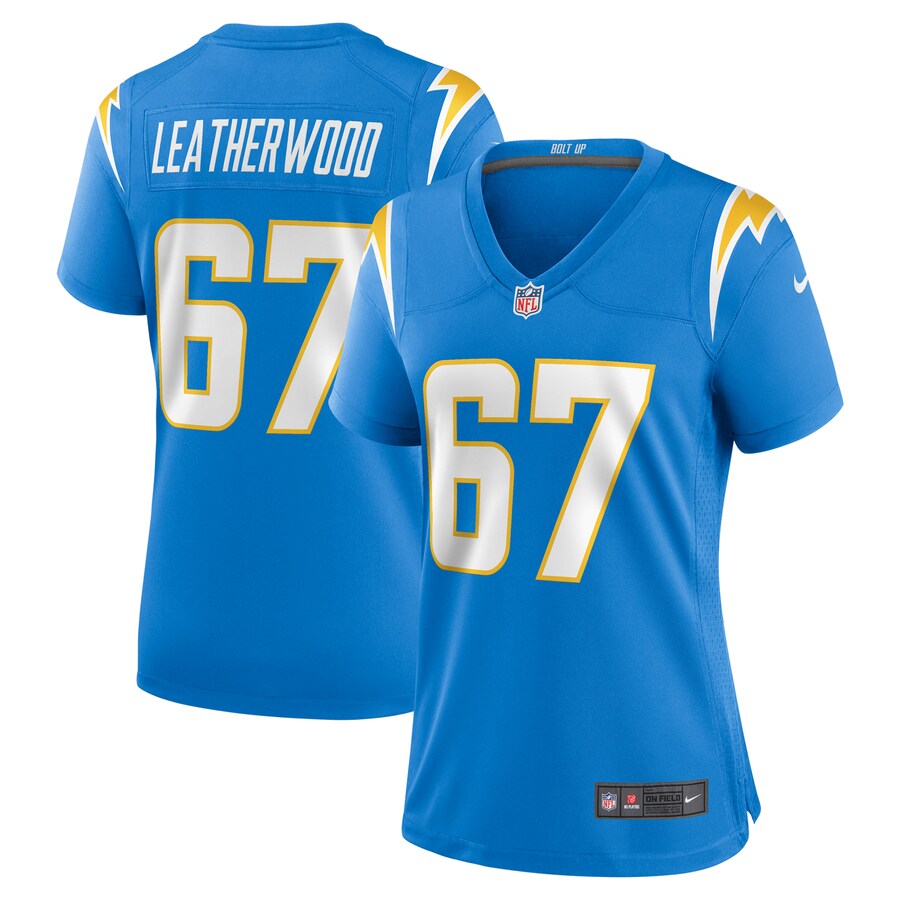 Women's Los Angeles Chargers Alex Leatherwood Nike  Powder Blue Team Game Jersey - Jersey