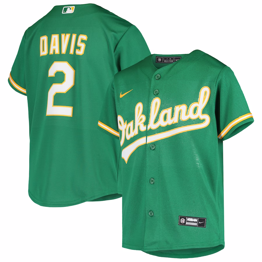 Youth Oakland Athletics Khris Davis Nike Green Alternate Replica Jersey - Jersey