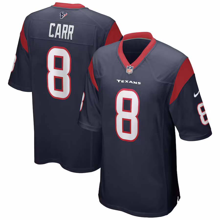 Men's Houston Texans David Carr Nike Navy Game Retired Player Jersey - Jersey