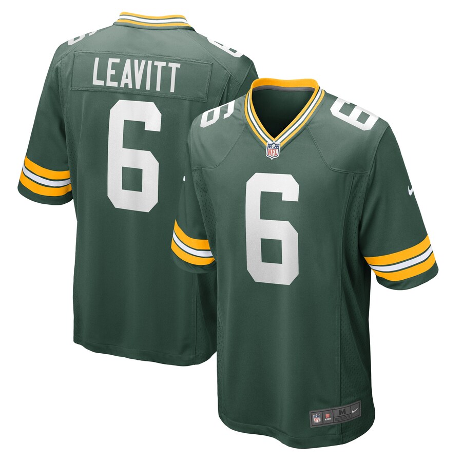 Men's Green Bay Packers Dallin Leavitt Nike Green Game Player Jersey - Jersey