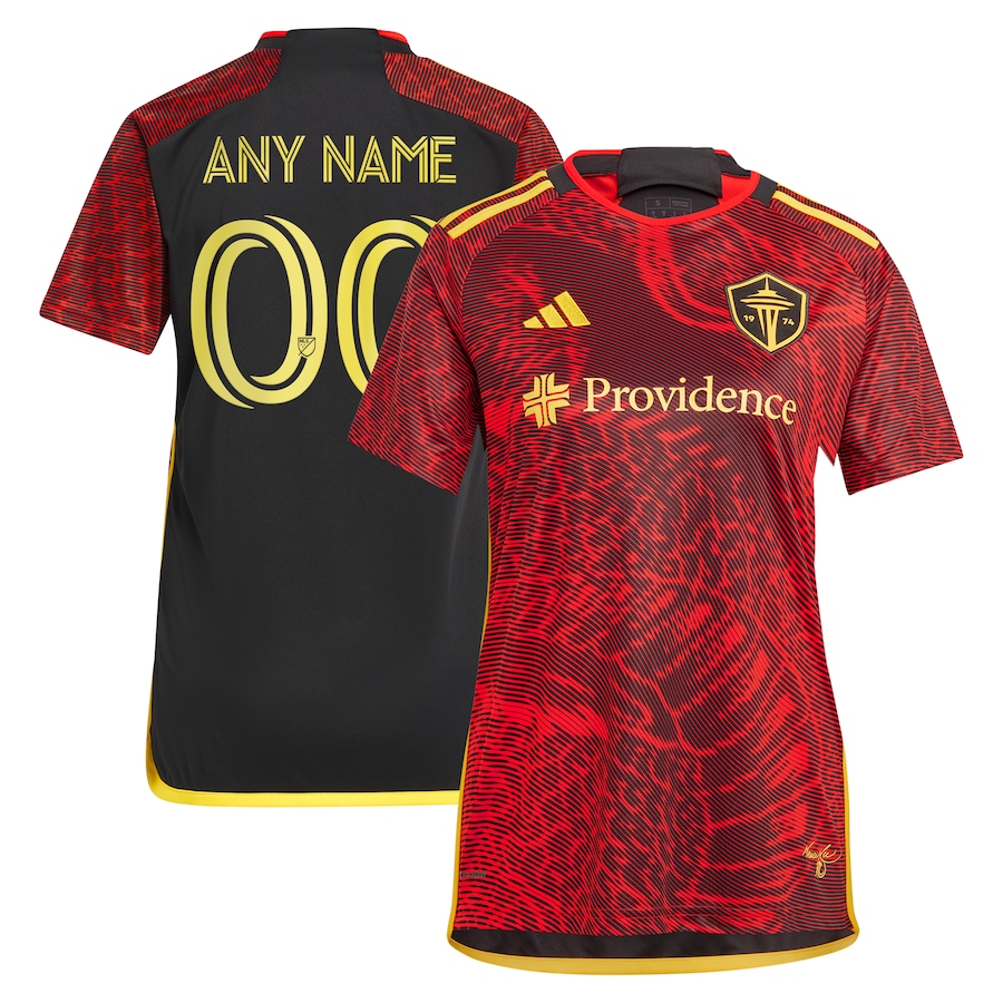 Women's Seattle Sounders FC  adidas Red 2024 The Bruce Lee Kit Replica Custom Jersey - Jersey