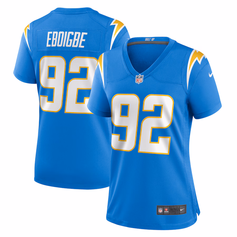 Women's Los Angeles Chargers Justin Eboigbe Nike Powder Blue Game Jersey - Jersey