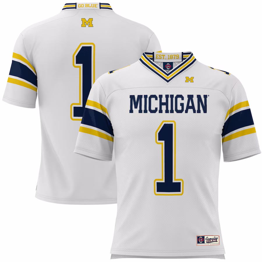 #1 Michigan Wolverines GameDay Greats Football Jersey - White - Jersey