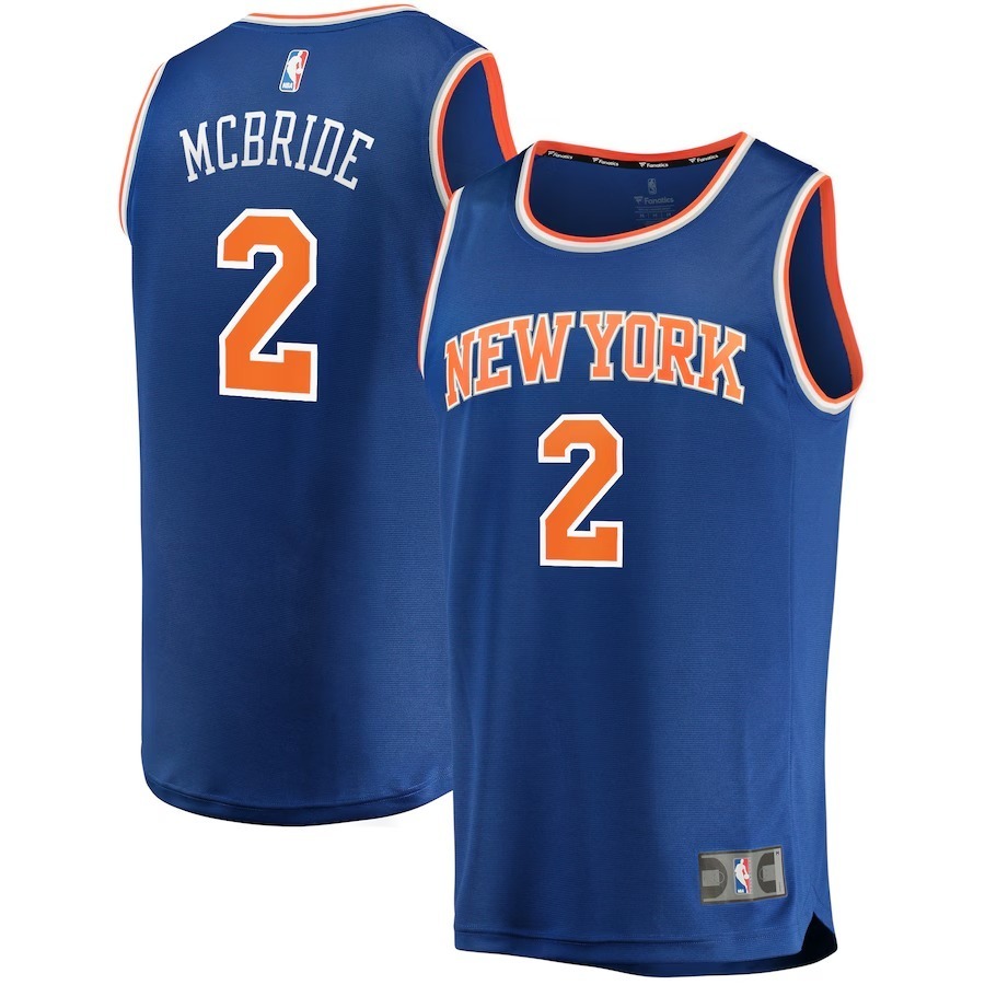 Men's New York Knicks Miles McBride Fanatics Blue Fast Break Replica Jersey - Icon Edition - Jersey