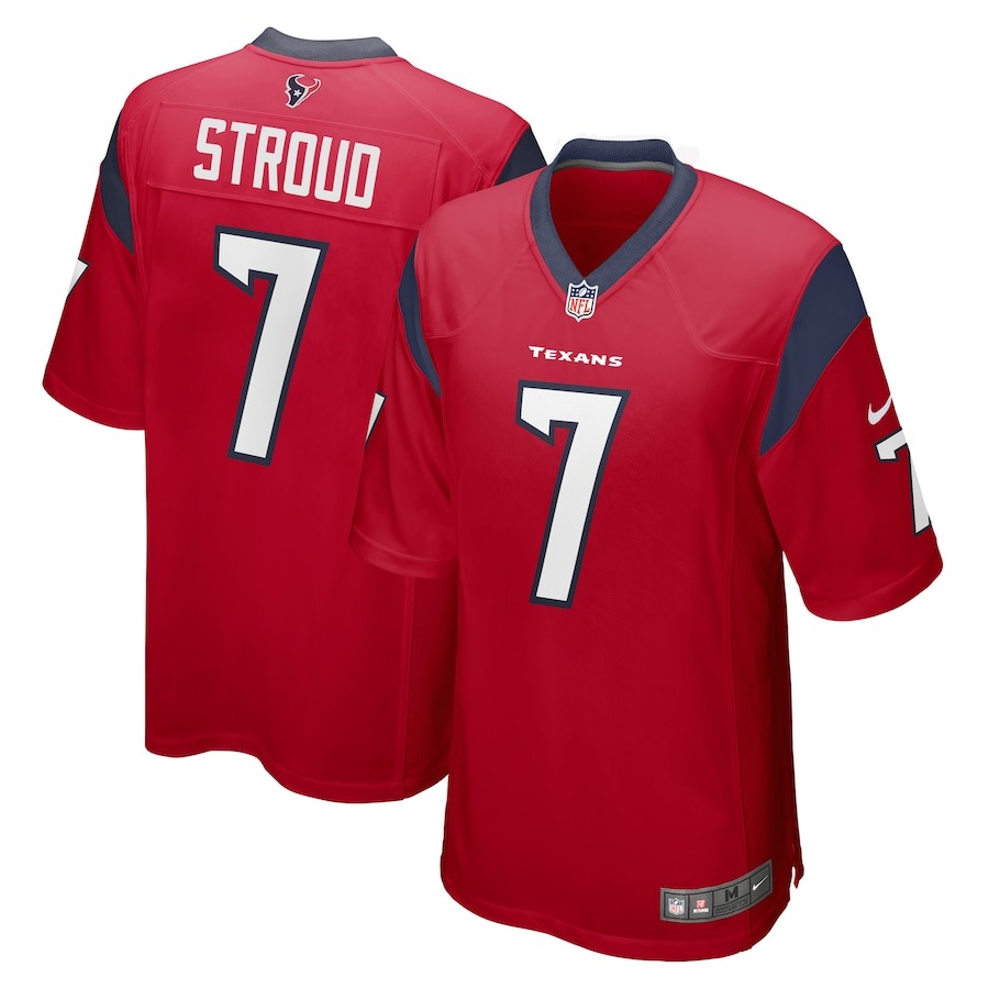 Men's Houston Texans CJ Stroud Nike Red 2023 NFL Draft First Round Pick Alternate Game Jersey - Jersey