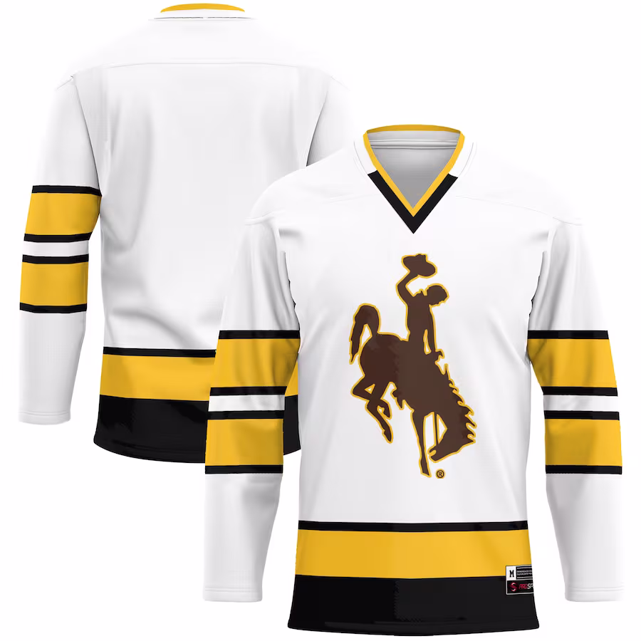 Wyoming Cowboys GameDay Greats Hockey Jersey - White - Jersey