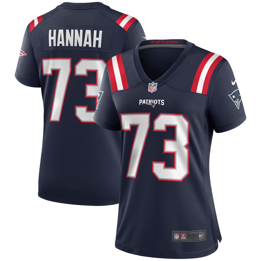 Women's New England Patriots John Hannah Nike Navy Game Retired Player Jersey - Jersey