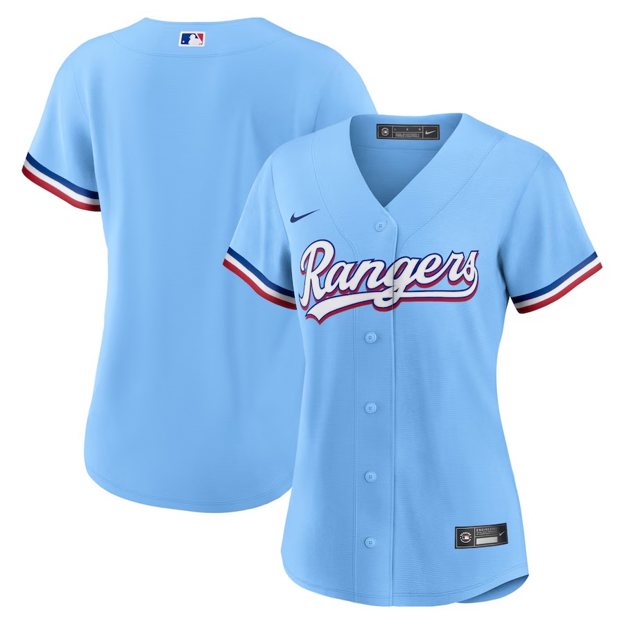 Women's Texas Rangers Nike Light Blue Alternate Replica Team Jersey - Jersey