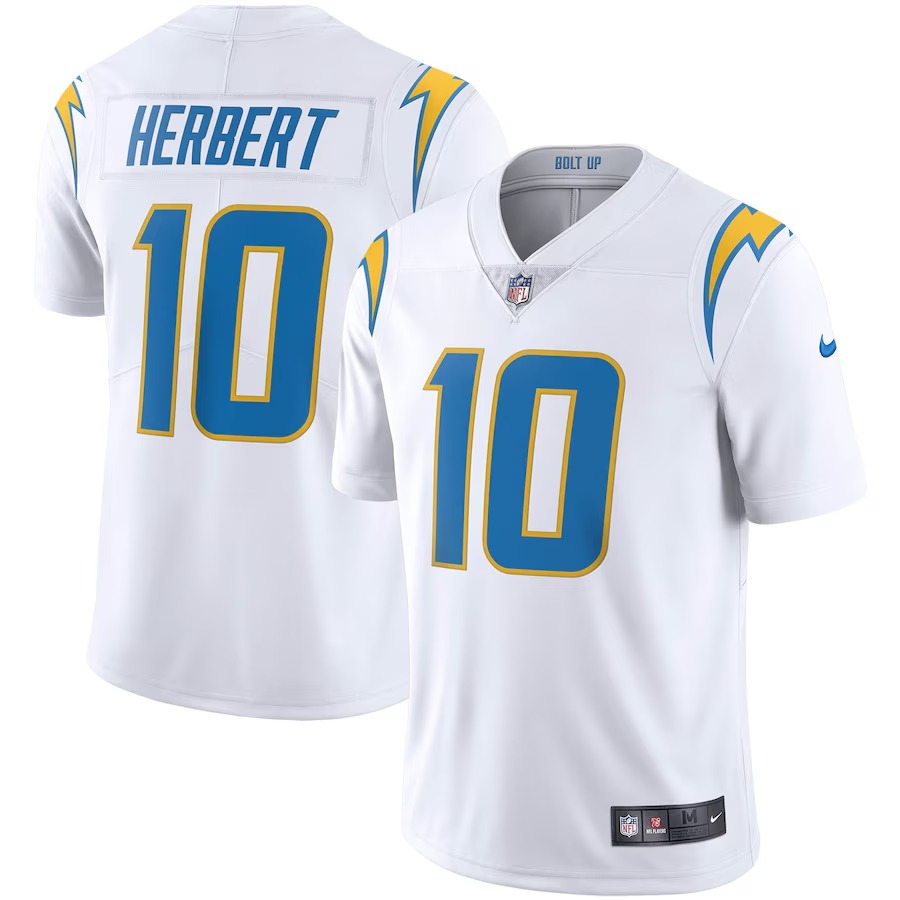 Men's Los Angeles Chargers Justin Herbert Nike White Vapor Limited Jersey - Jersey