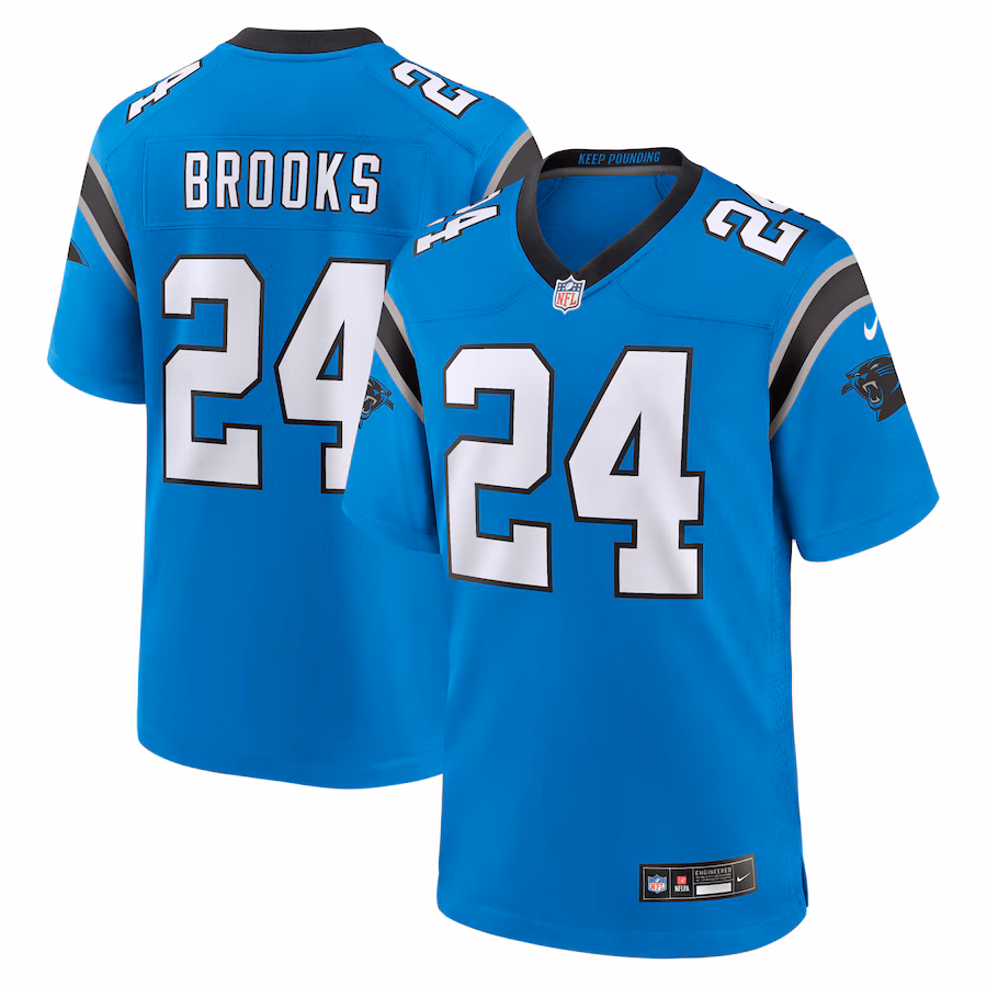Men's Carolina Panthers Jonathon Brooks Nike Blue Alternate Game Player Jersey - Jersey