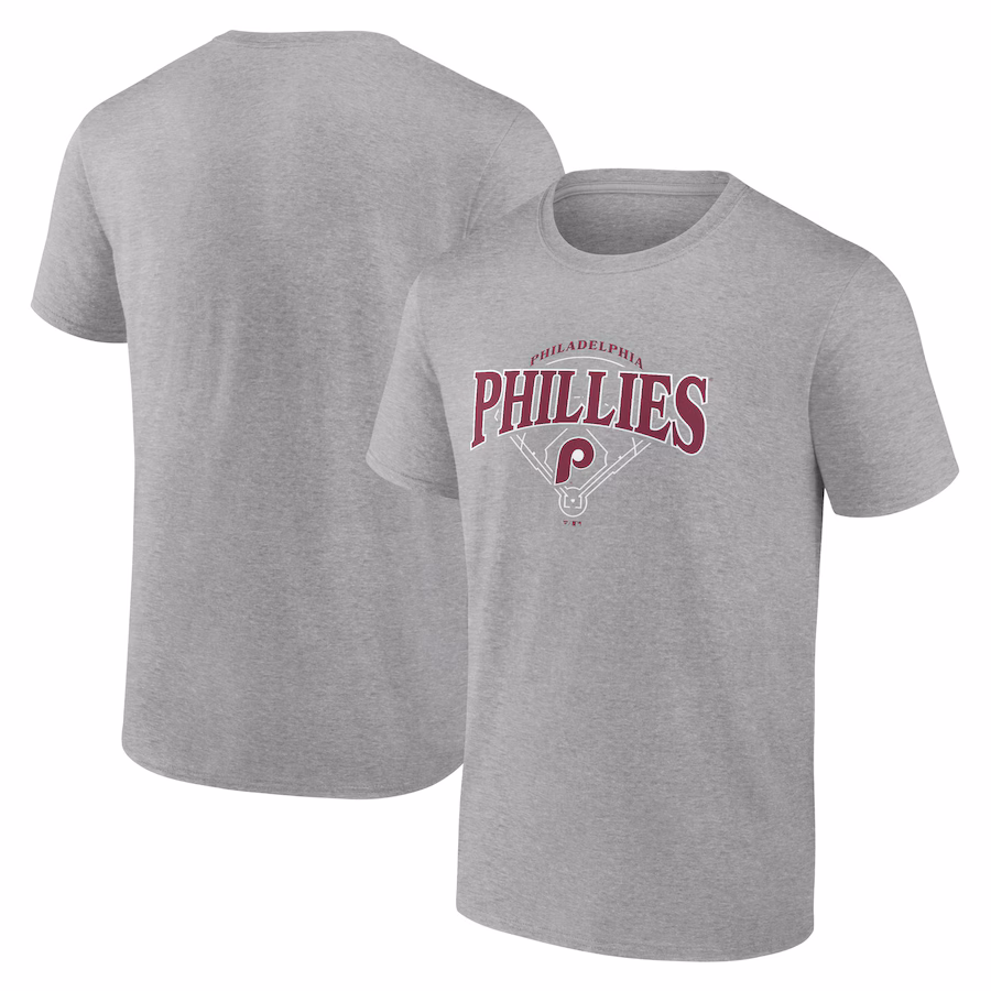 Men's Philadelphia Phillies Heather Gray Home Field T-Shirt - Jersey