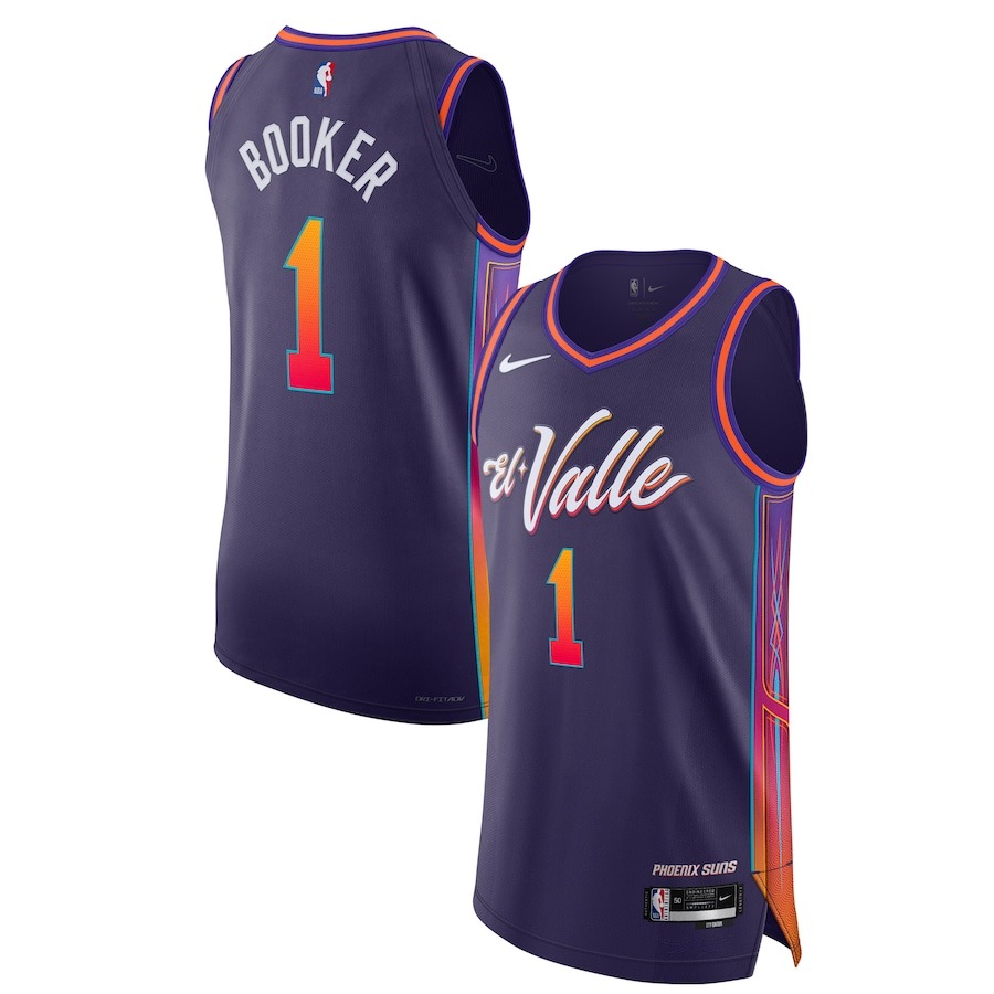 Men's Phoenix Suns Devin Booker Nike Purple  Authentic Jersey - City Edition - Jersey