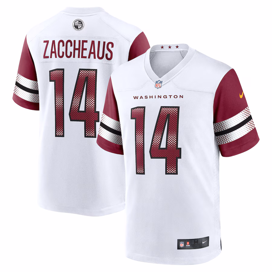 Men's Washington Commanders Olamide Zaccheaus Nike White Game Jersey - Jersey